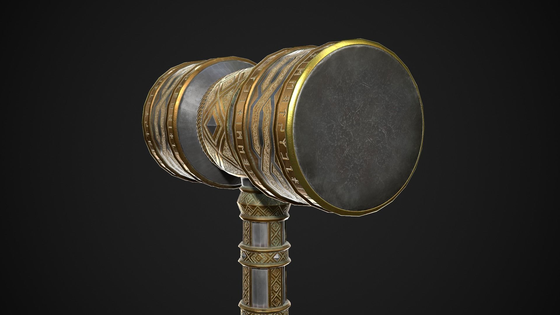 Fantasy Hammers 01 3D Model Collection_6