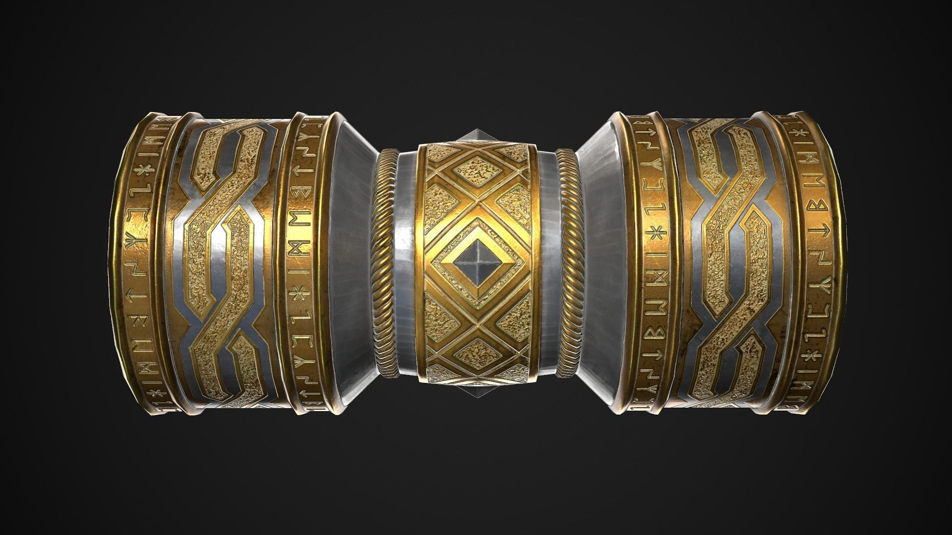 Fantasy Hammers 01 3D Model Collection_8