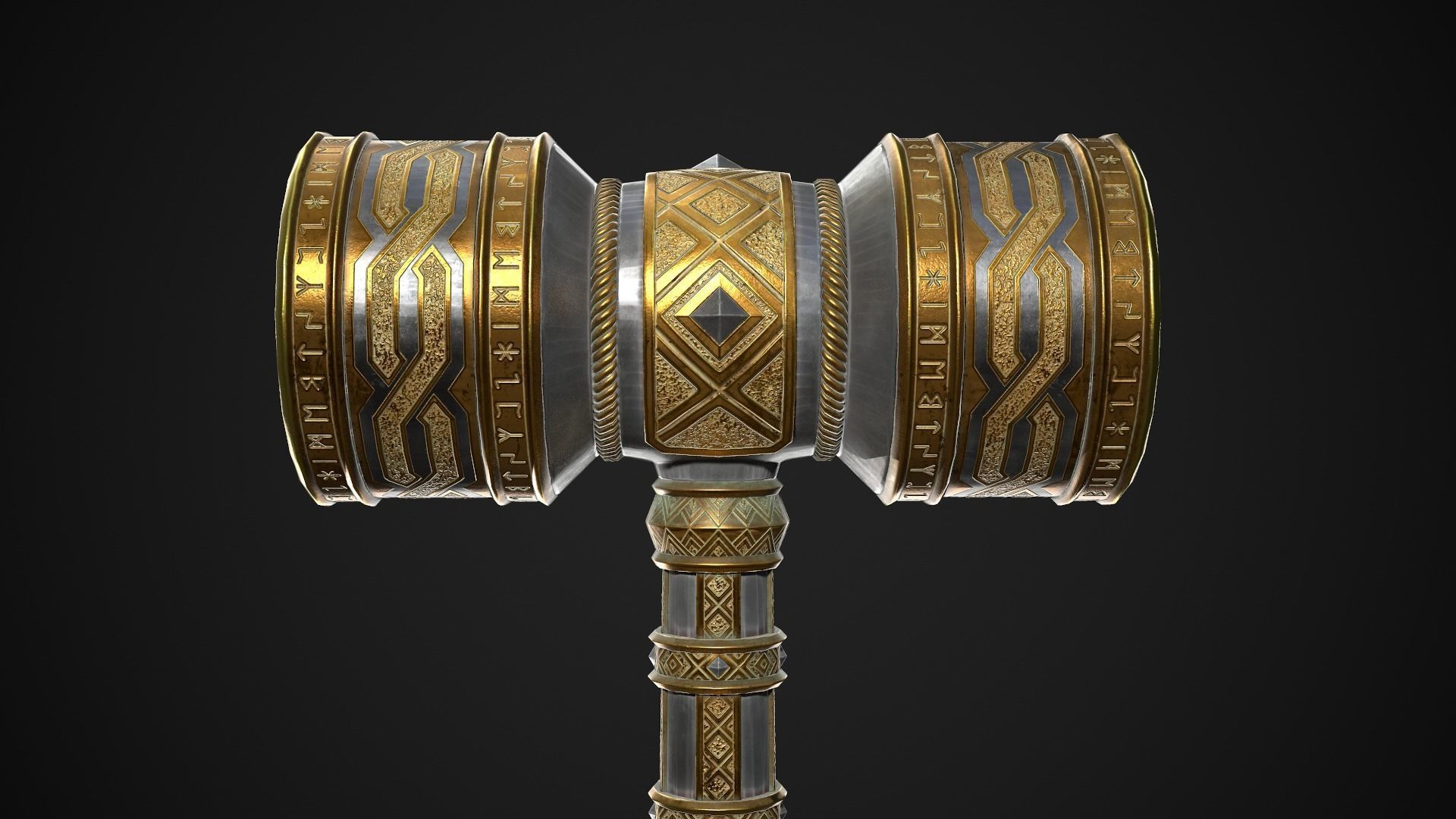 Fantasy Hammers 01 3D Model Collection_5