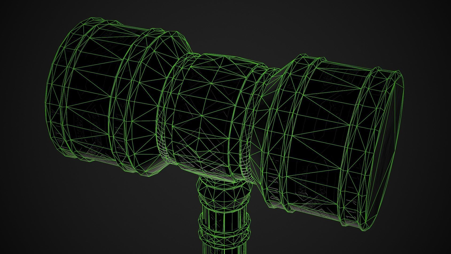 Fantasy Hammers 01 3D Model Collection_23