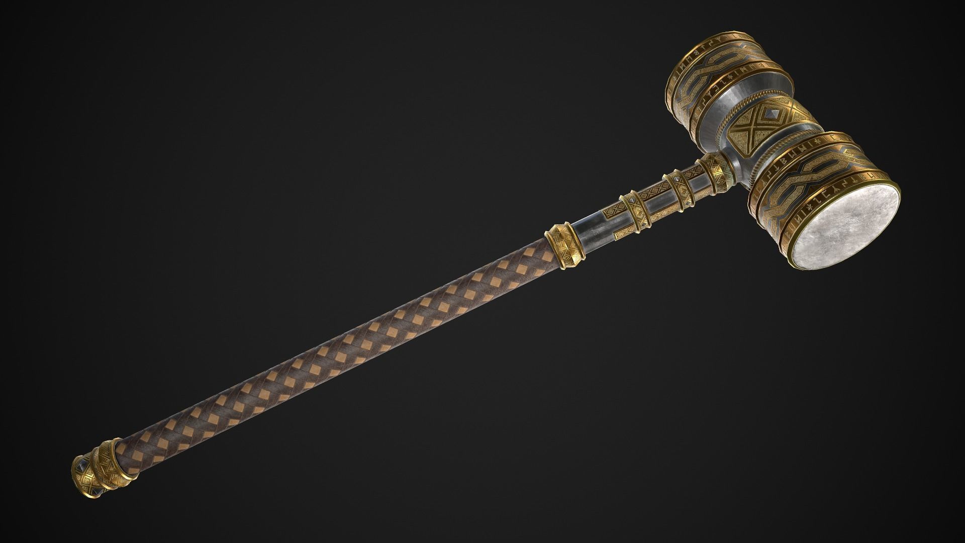 Fantasy Hammers 01 3D Model Collection_13