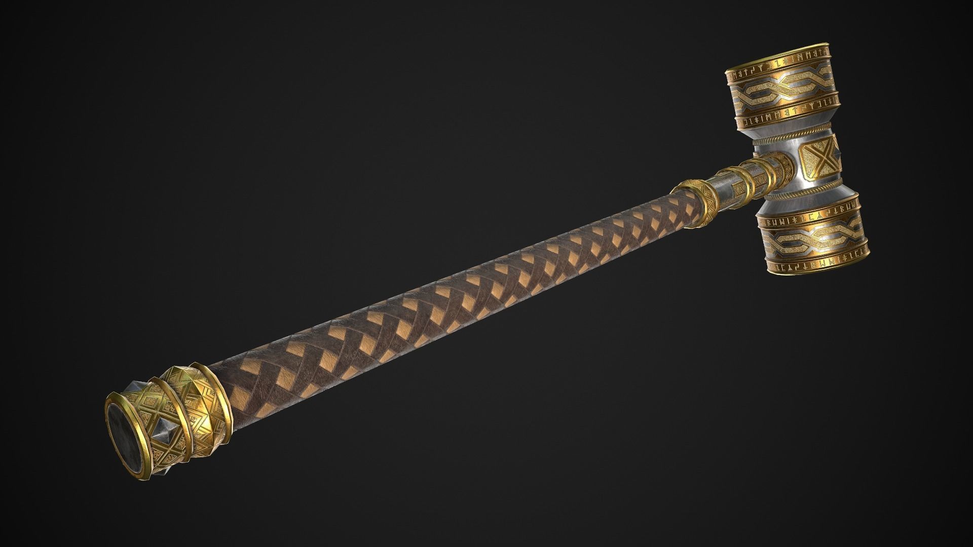 Fantasy Hammers 01 3D Model Collection_14