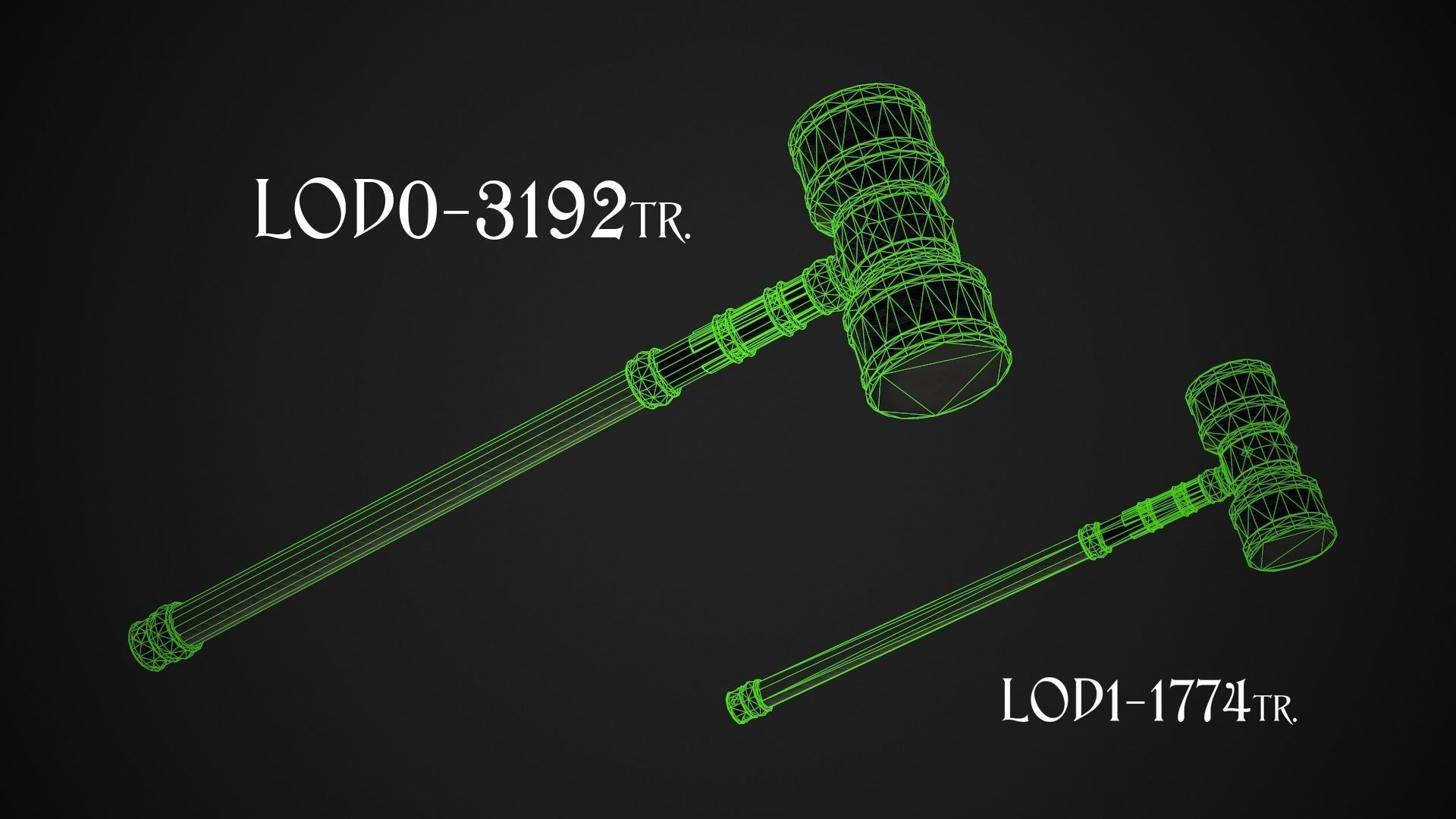 Fantasy Hammers 01 3D Model Collection_20