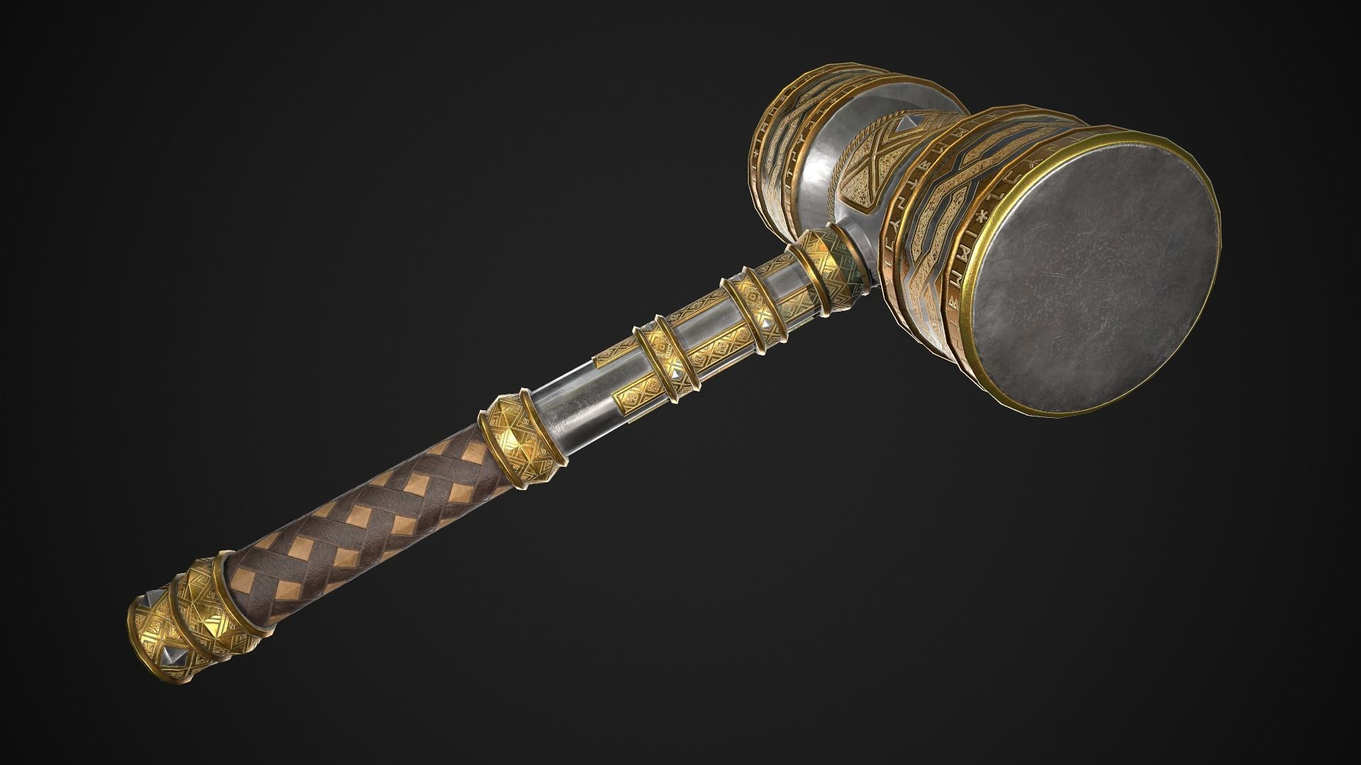 Fantasy Hammers 01 3D Model Collection_2