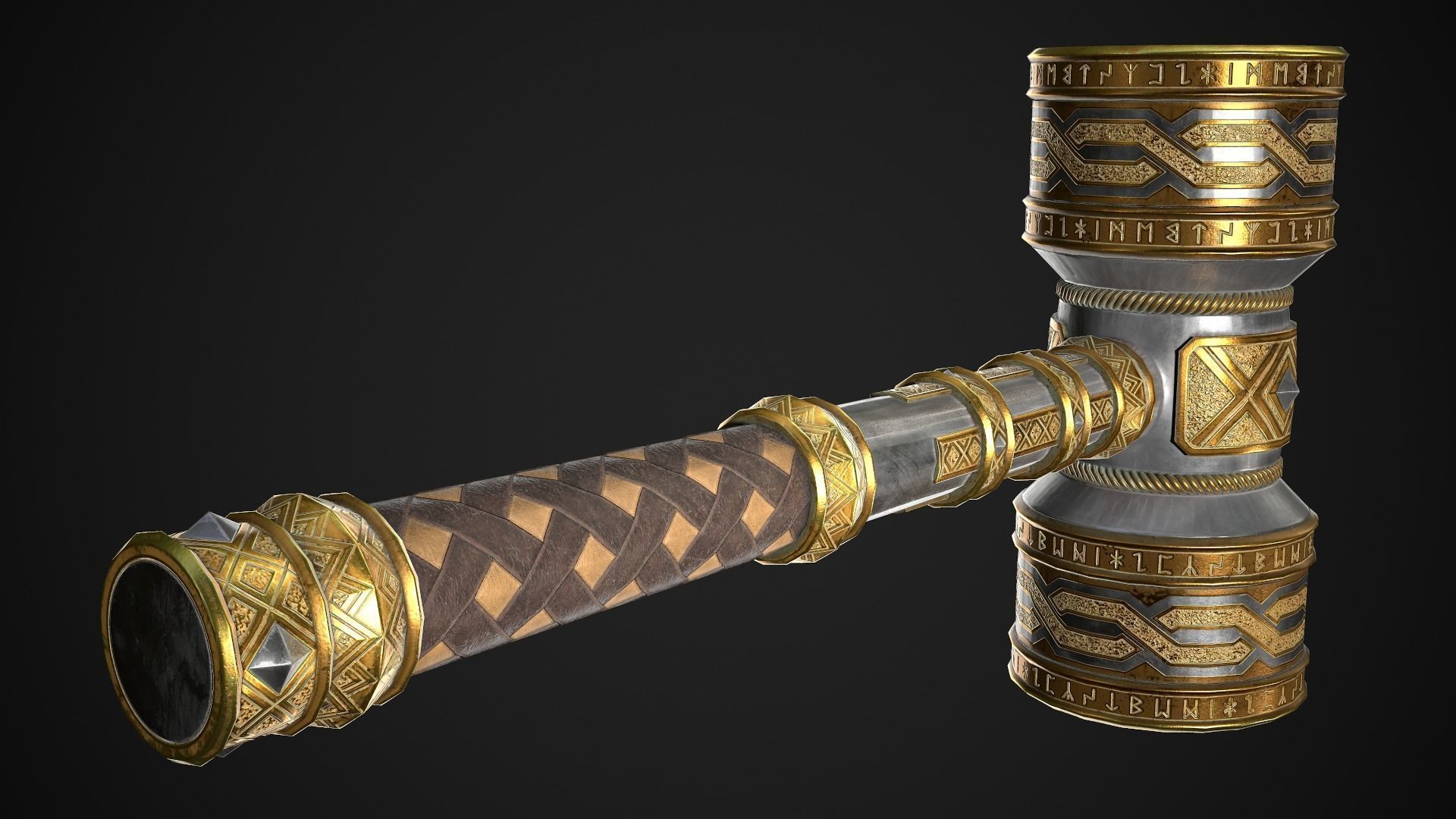 Fantasy Hammers 01 3D Model Collection_4