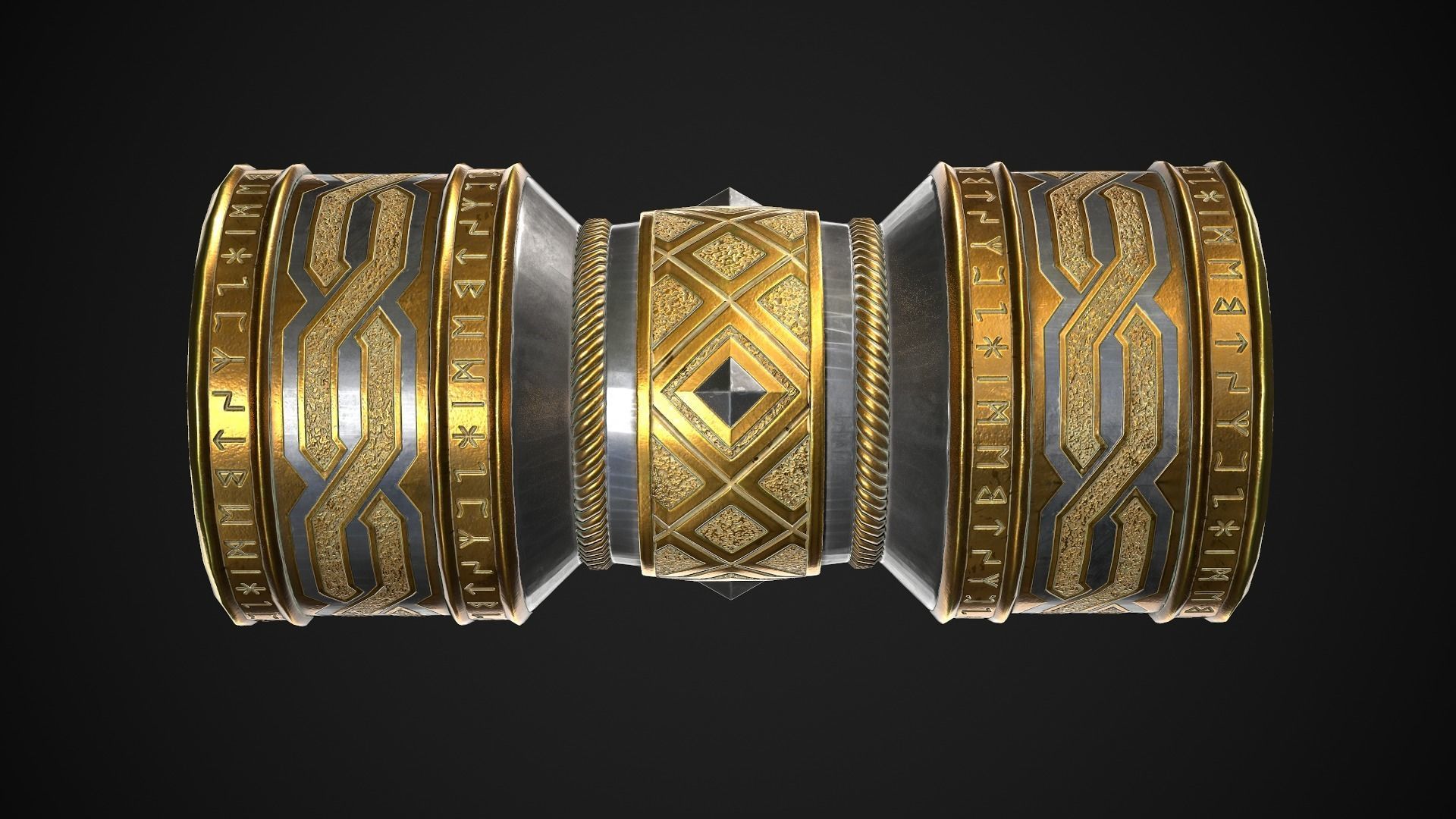 Fantasy Hammers 01 3D Model Collection_18