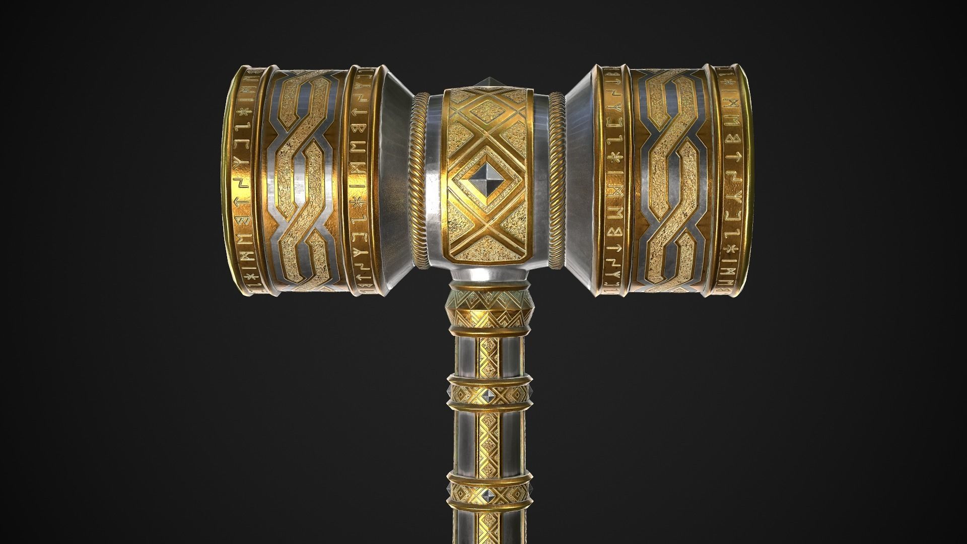 Fantasy Hammers 01 3D Model Collection_15