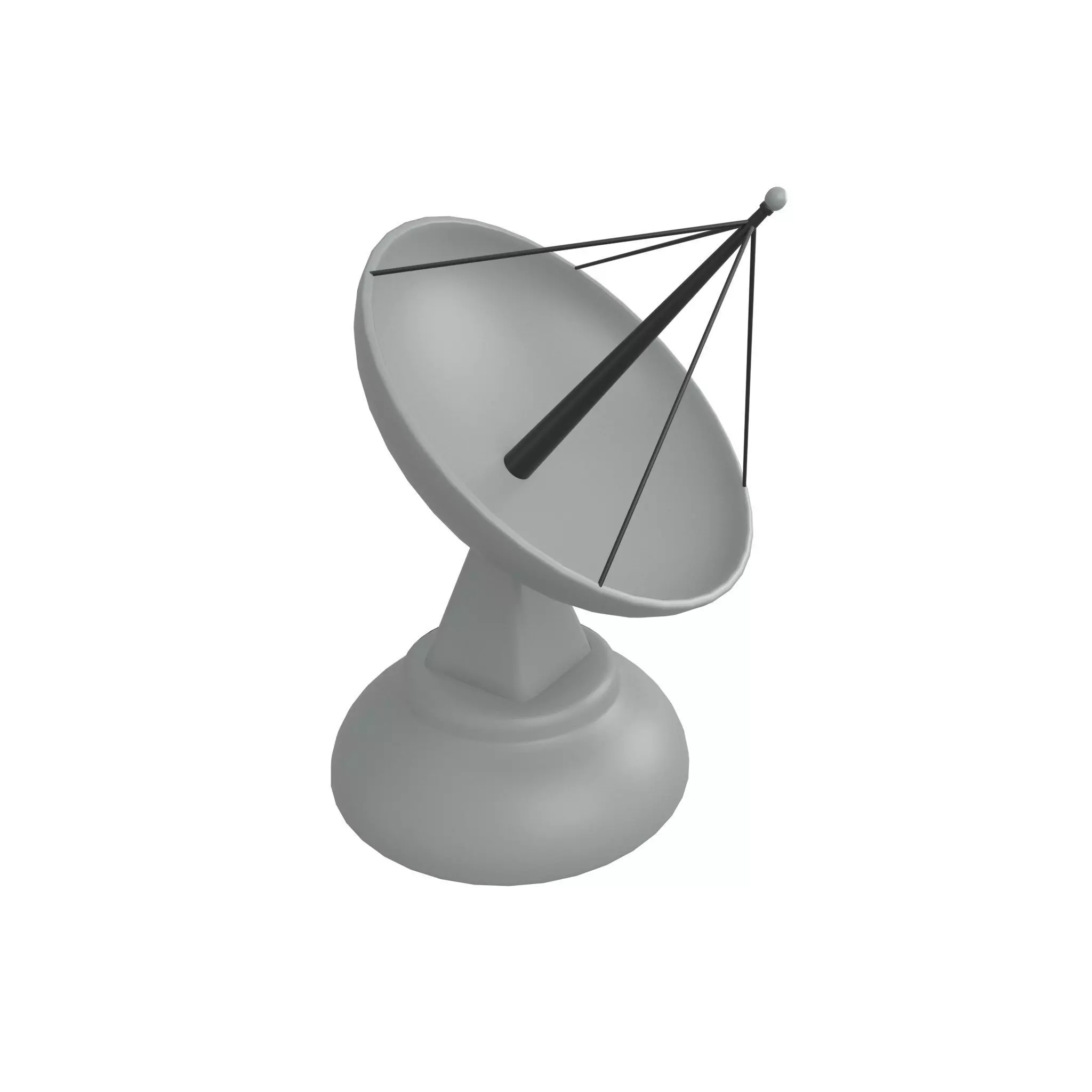 Cartoon Satellite Receiver v1 004 Low-poly 3D model_0