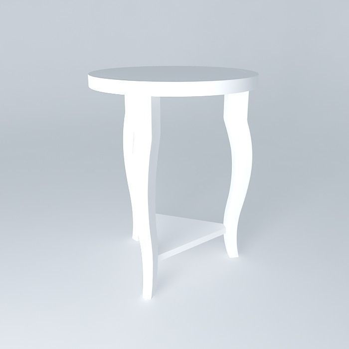 Round nightstand  Free 3D model_2