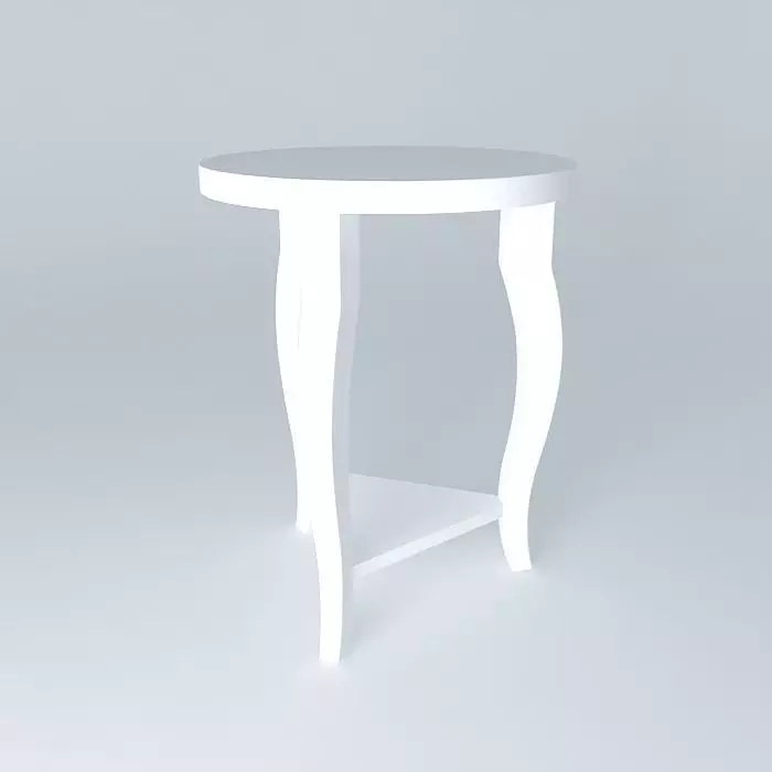 Round nightstand  Free 3D model_0