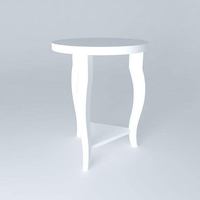 Round nightstand  Free 3D model_1