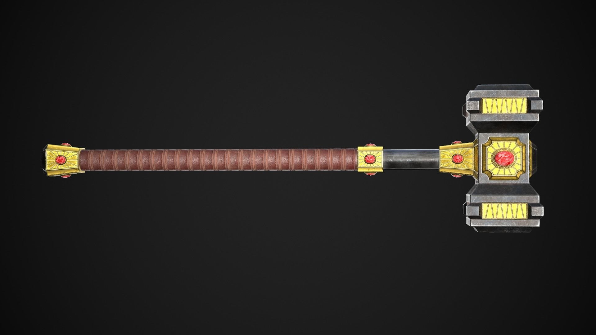 Fantasy Hammers 03 3D Model Collection_16