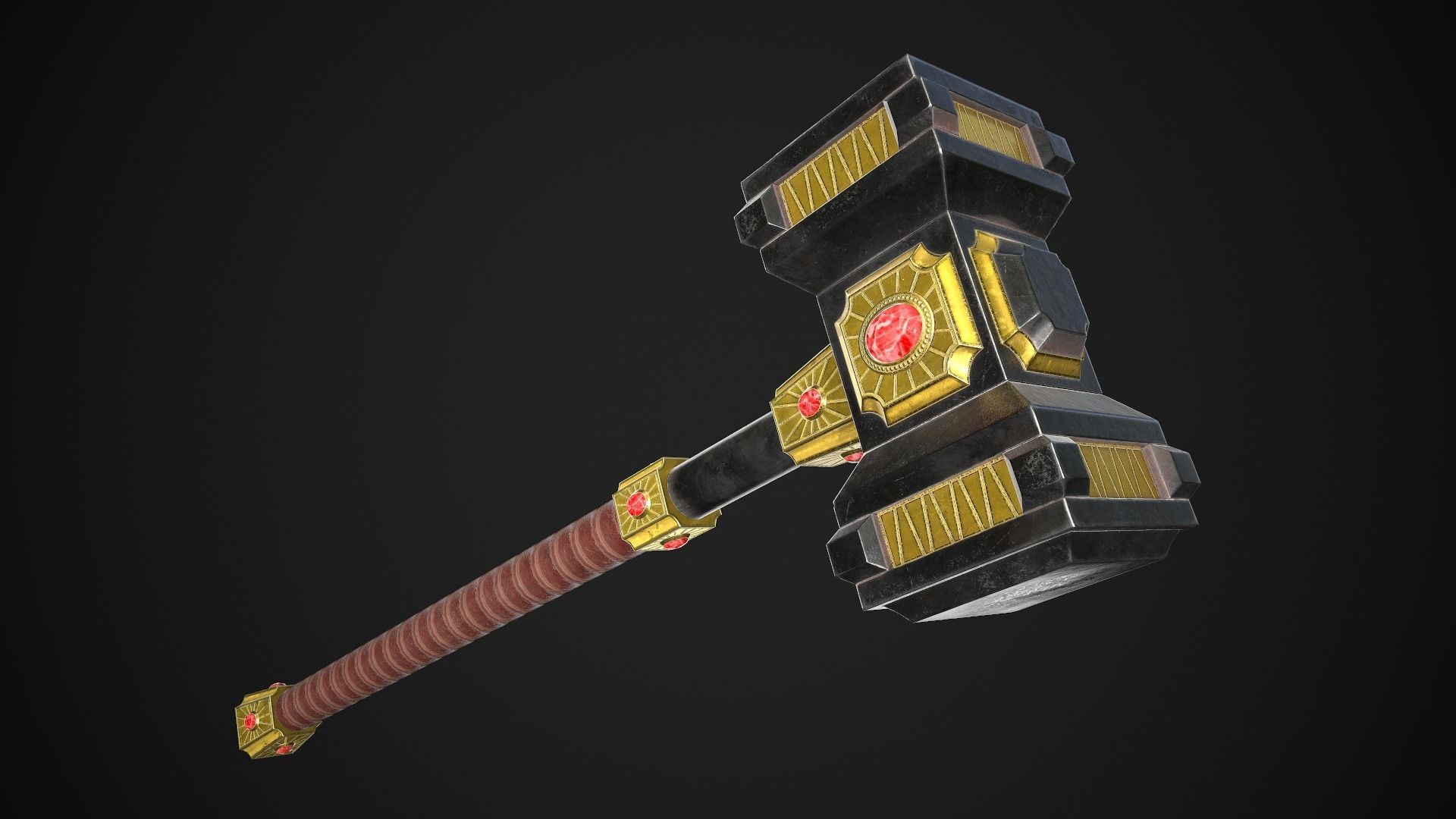 Fantasy Hammers 03 3D Model Collection_15