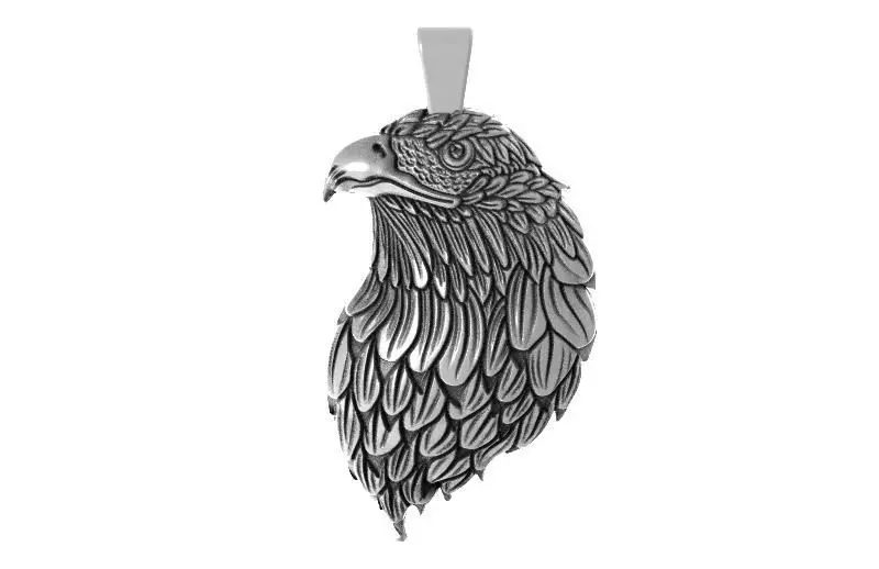 Eagle head pendant 2 3D print model