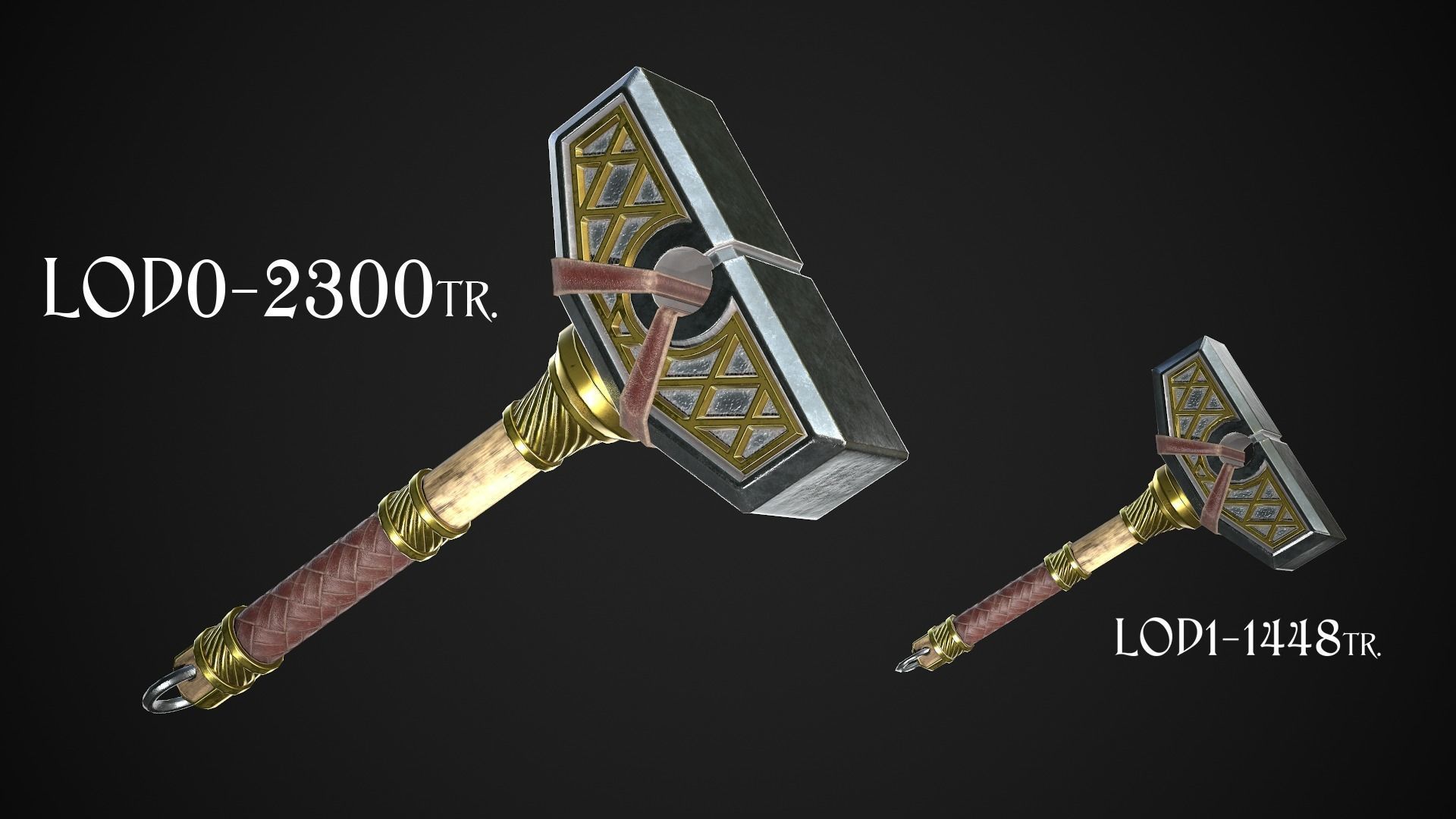 Fantasy Hammers 05 3D Model Collection_1