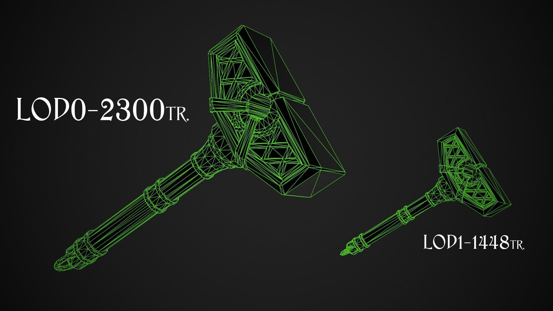 Fantasy Hammers 05 3D Model Collection_9