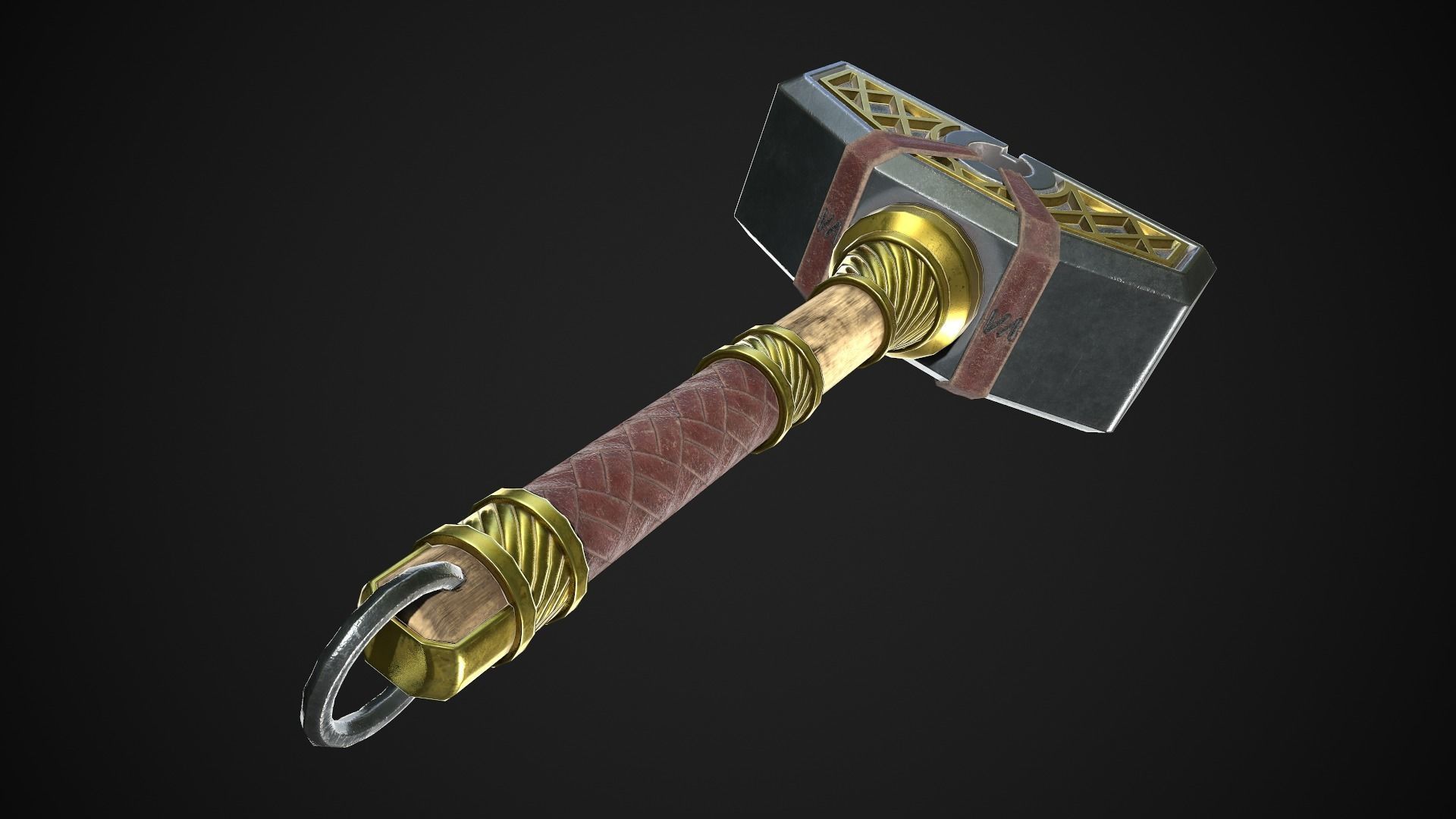 Fantasy Hammers 05 3D Model Collection_3