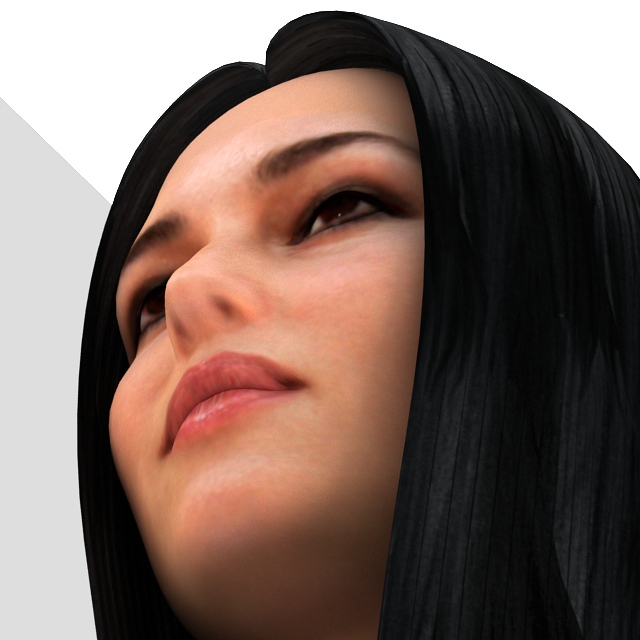 Monica Bellucci hair 3D model_5