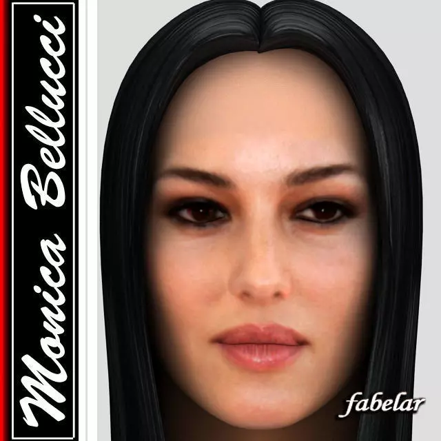 Monica Bellucci hair 3D model_0