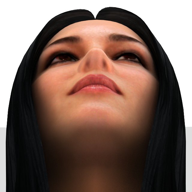 Monica Bellucci hair 3D model_4