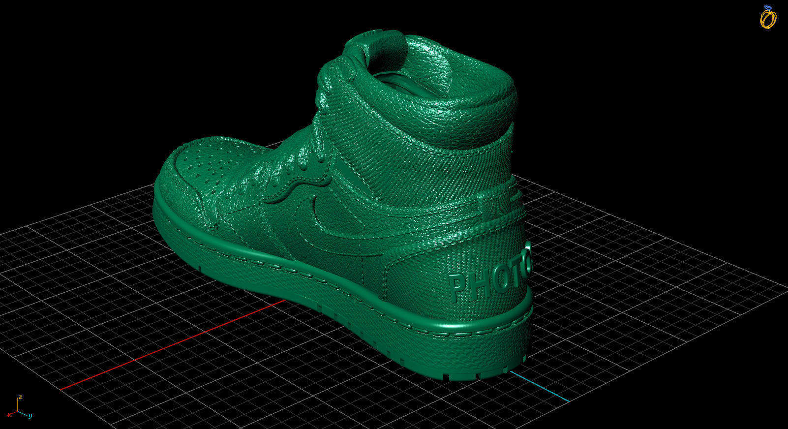 Jordan 1 Retro High Satin Black Toe 3D print model_24