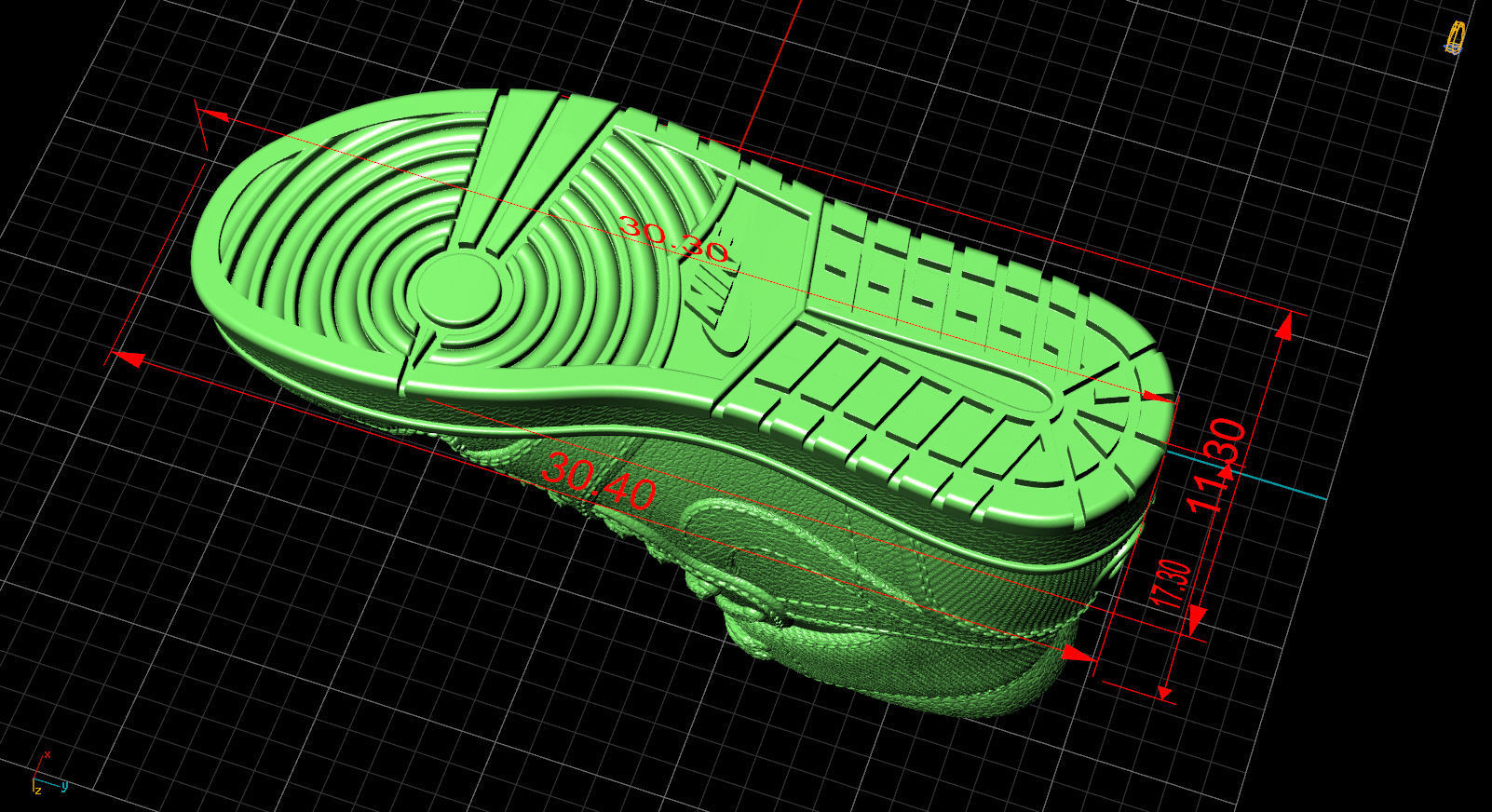 Jordan 1 Retro High Satin Black Toe 3D print model_16