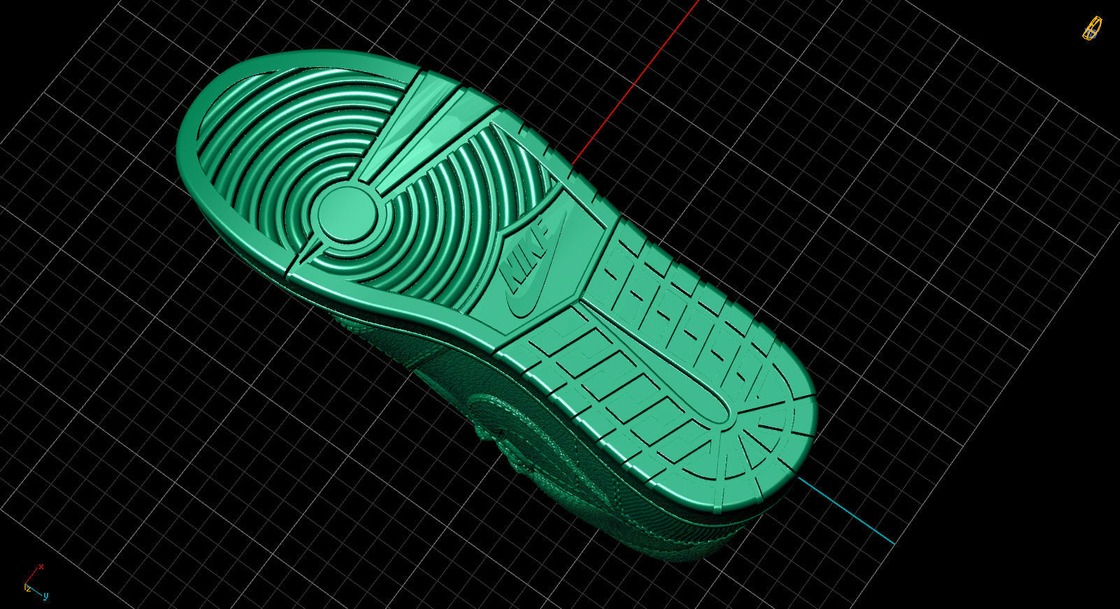 Jordan 1 Retro High Satin Black Toe 3D print model_18