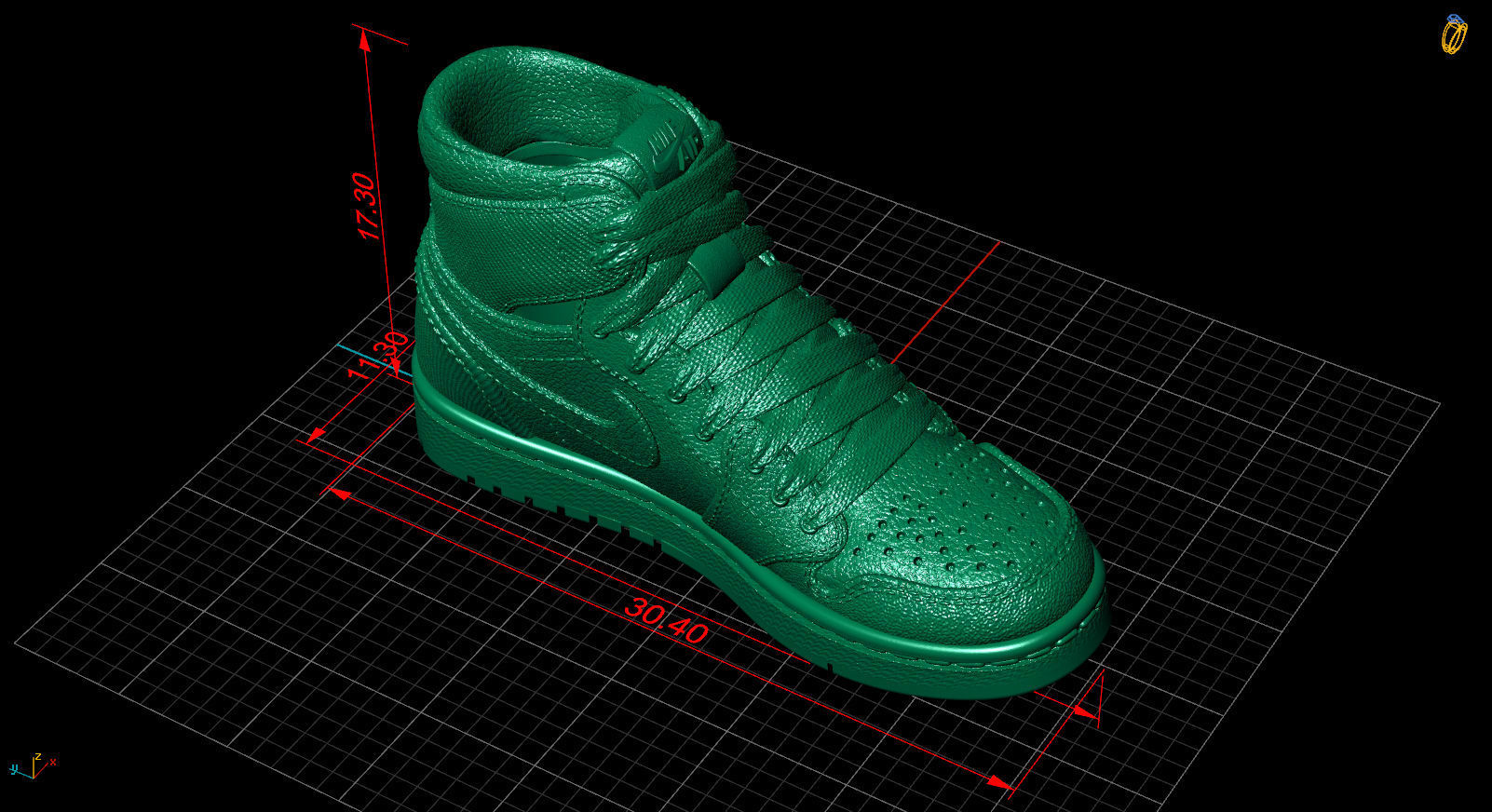 Jordan 1 Retro High Satin Black Toe 3D print model_22