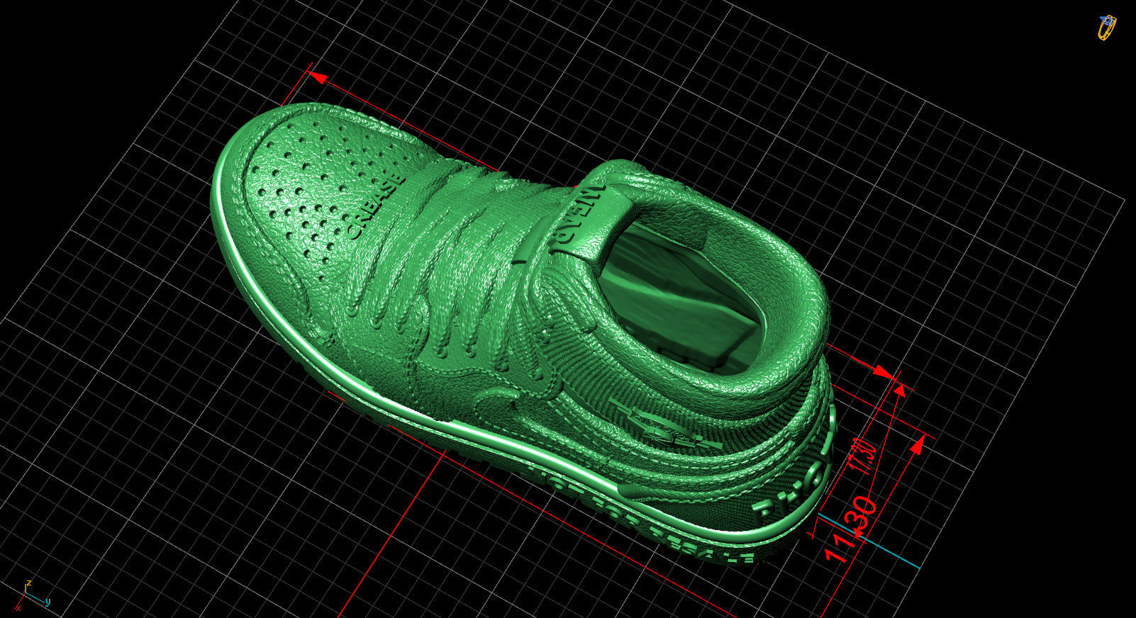 Jordan 1 Retro High Satin Black Toe 3D print model_13