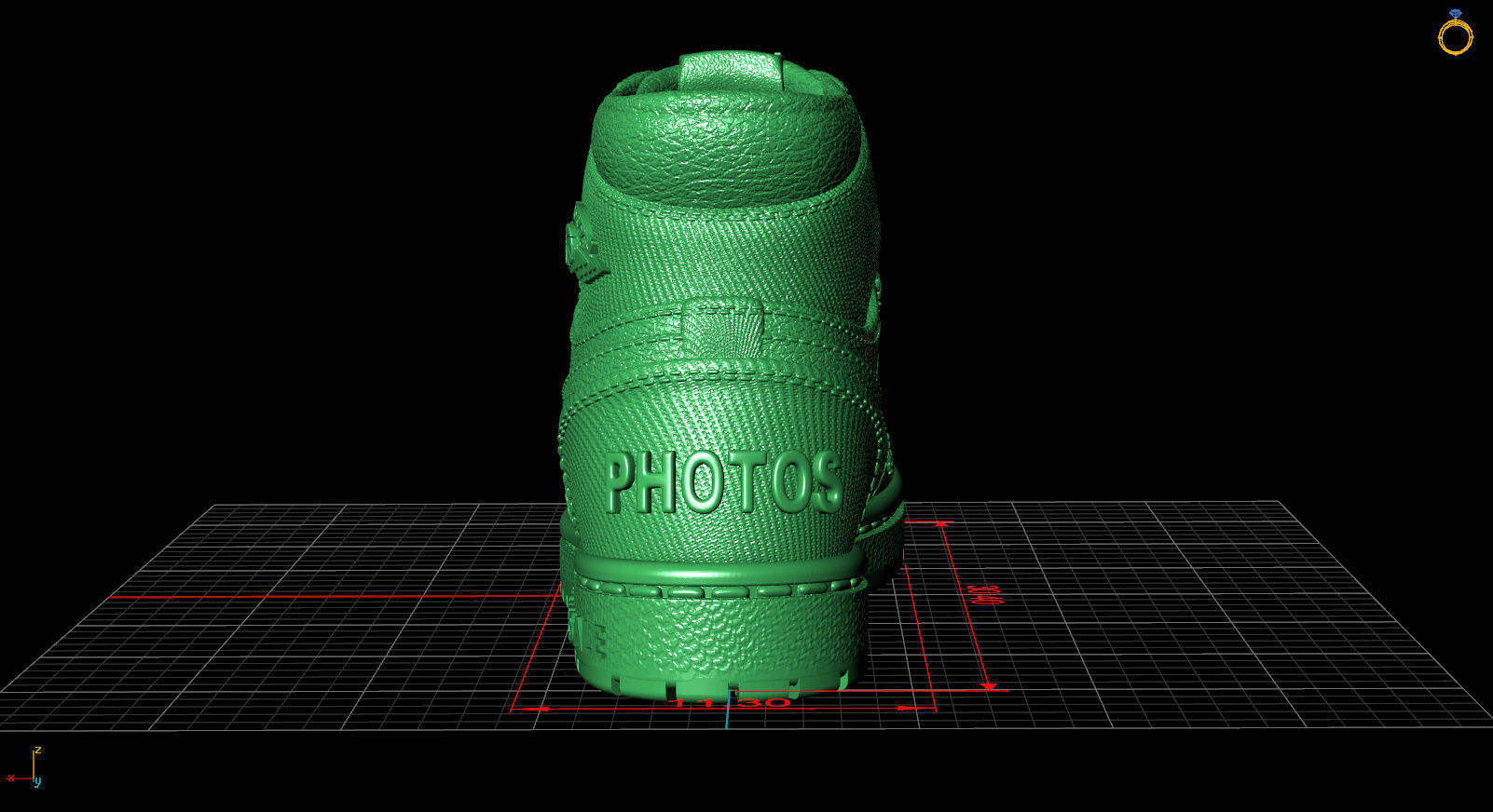 Jordan 1 Retro High Satin Black Toe 3D print model_12