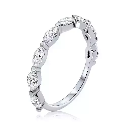 MARQUISE SHAPE HALF ETERNITY RING