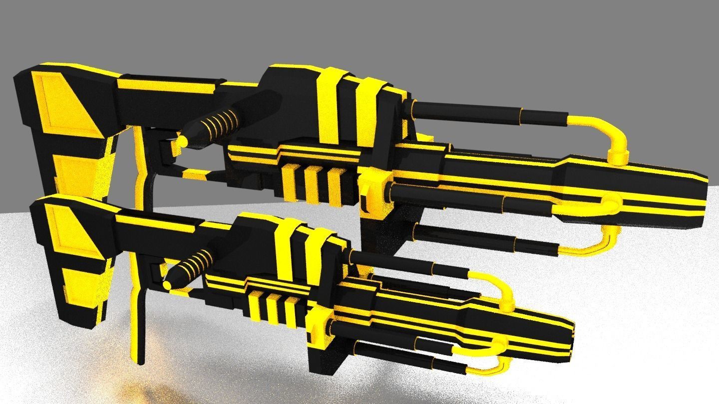 Scifi Gun 3D model_3