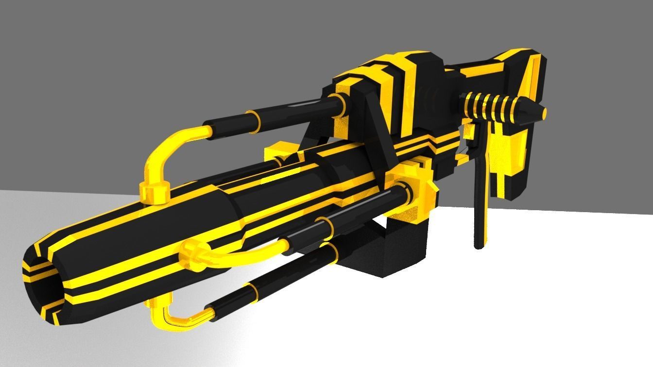 Scifi Gun 3D model_6