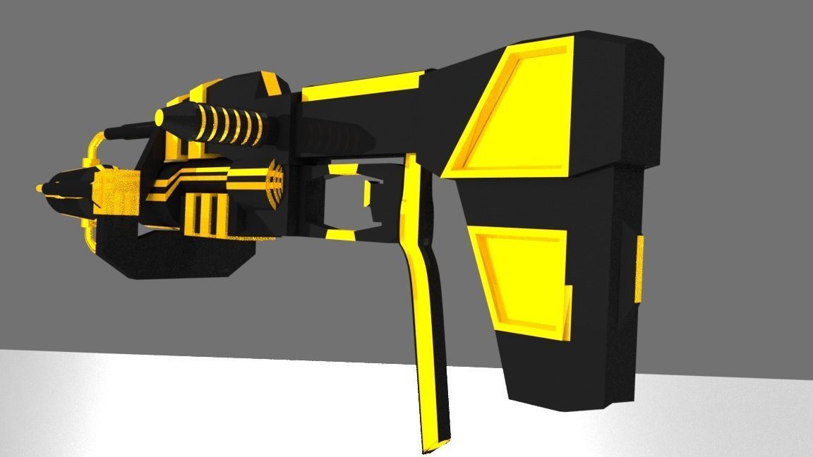 Scifi Gun 3D model_2