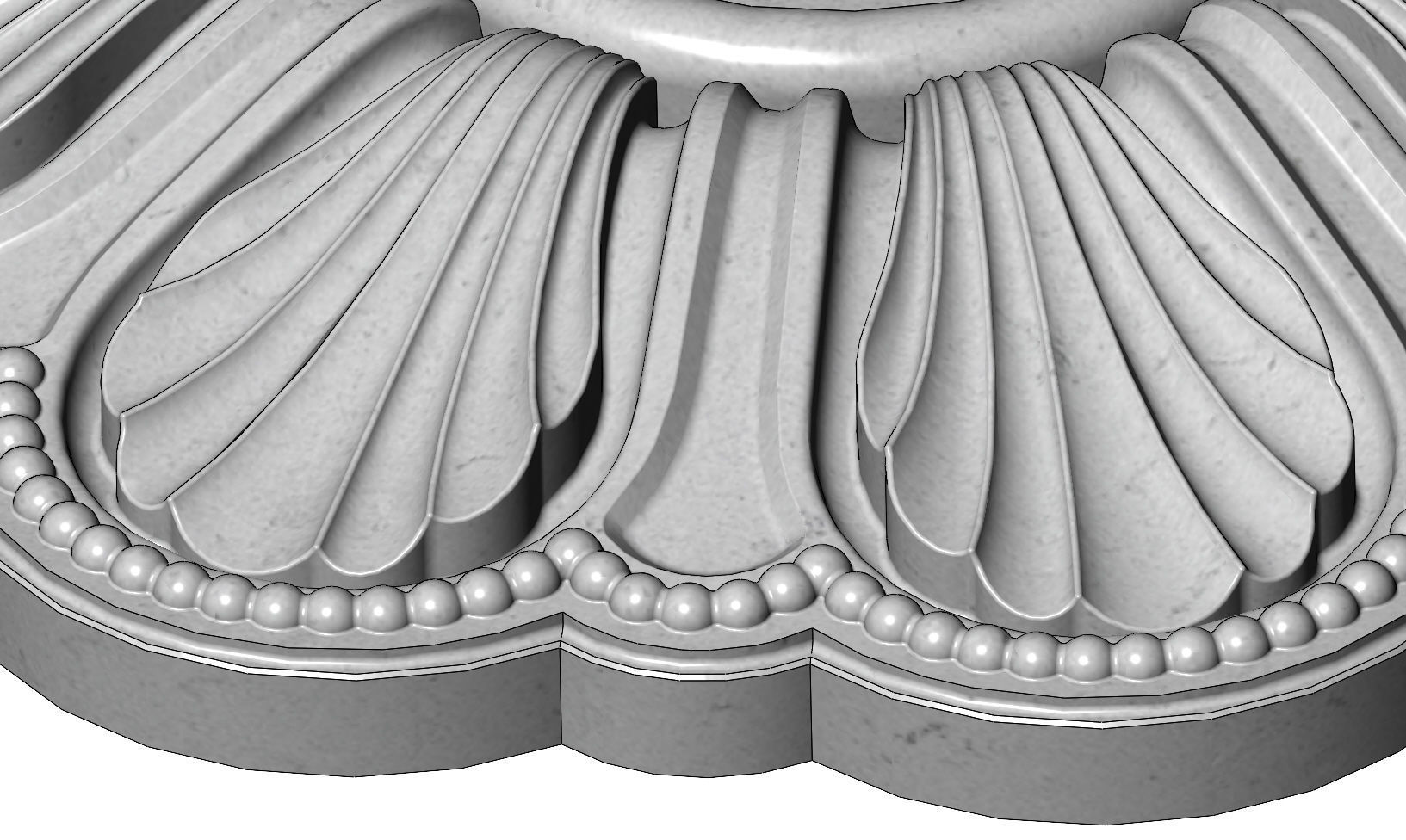 Rosette plaster molding N01 3D print model_8