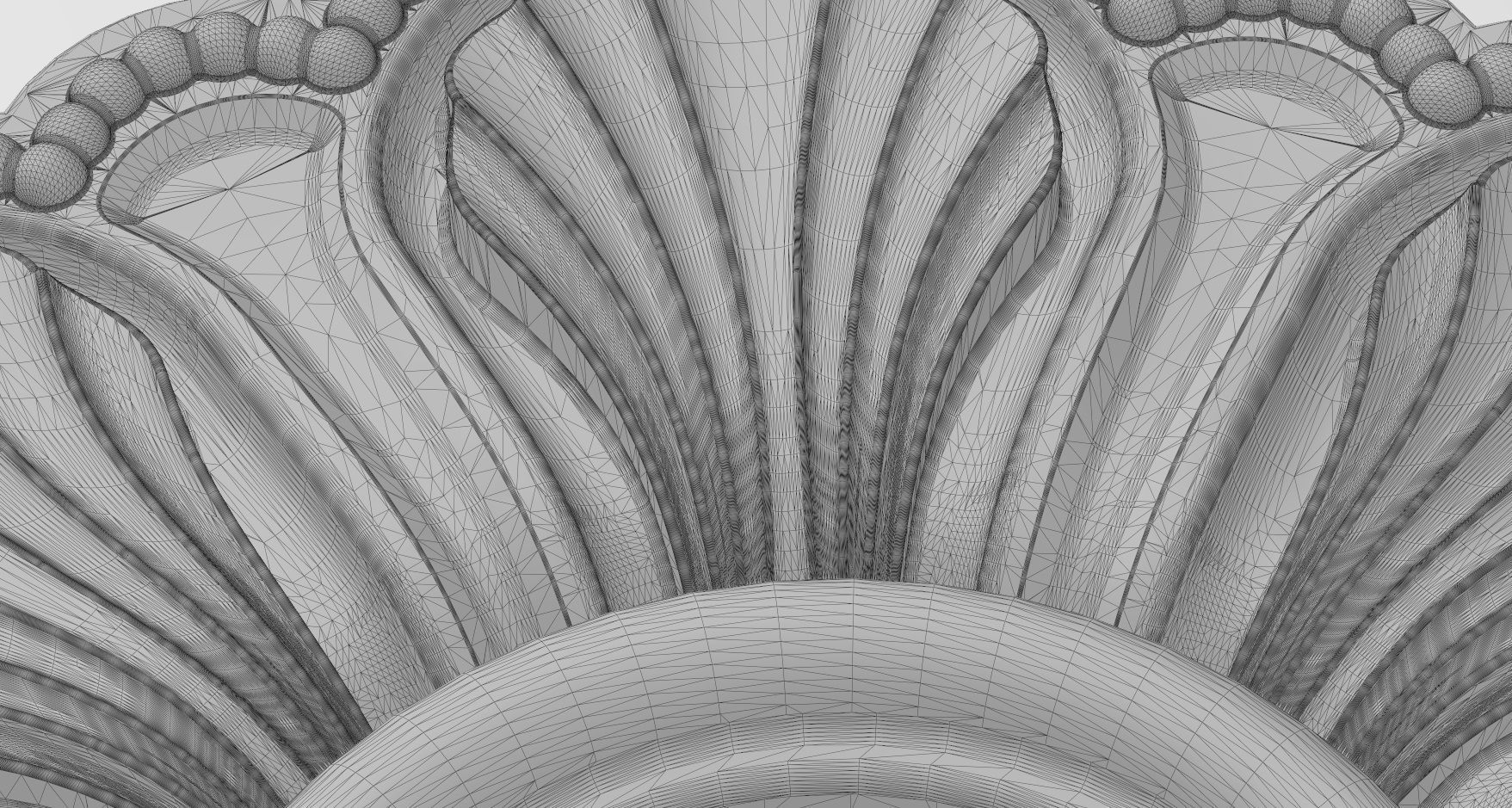 Rosette plaster molding N01 3D print model_15