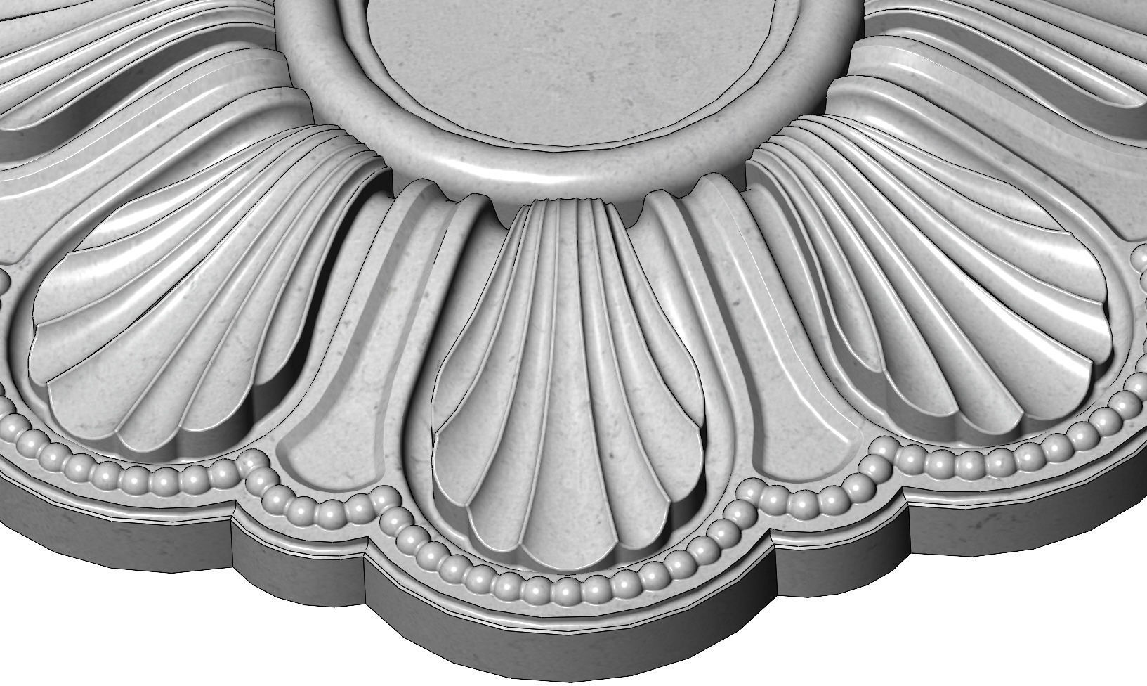 Rosette plaster molding N01 3D print model_11