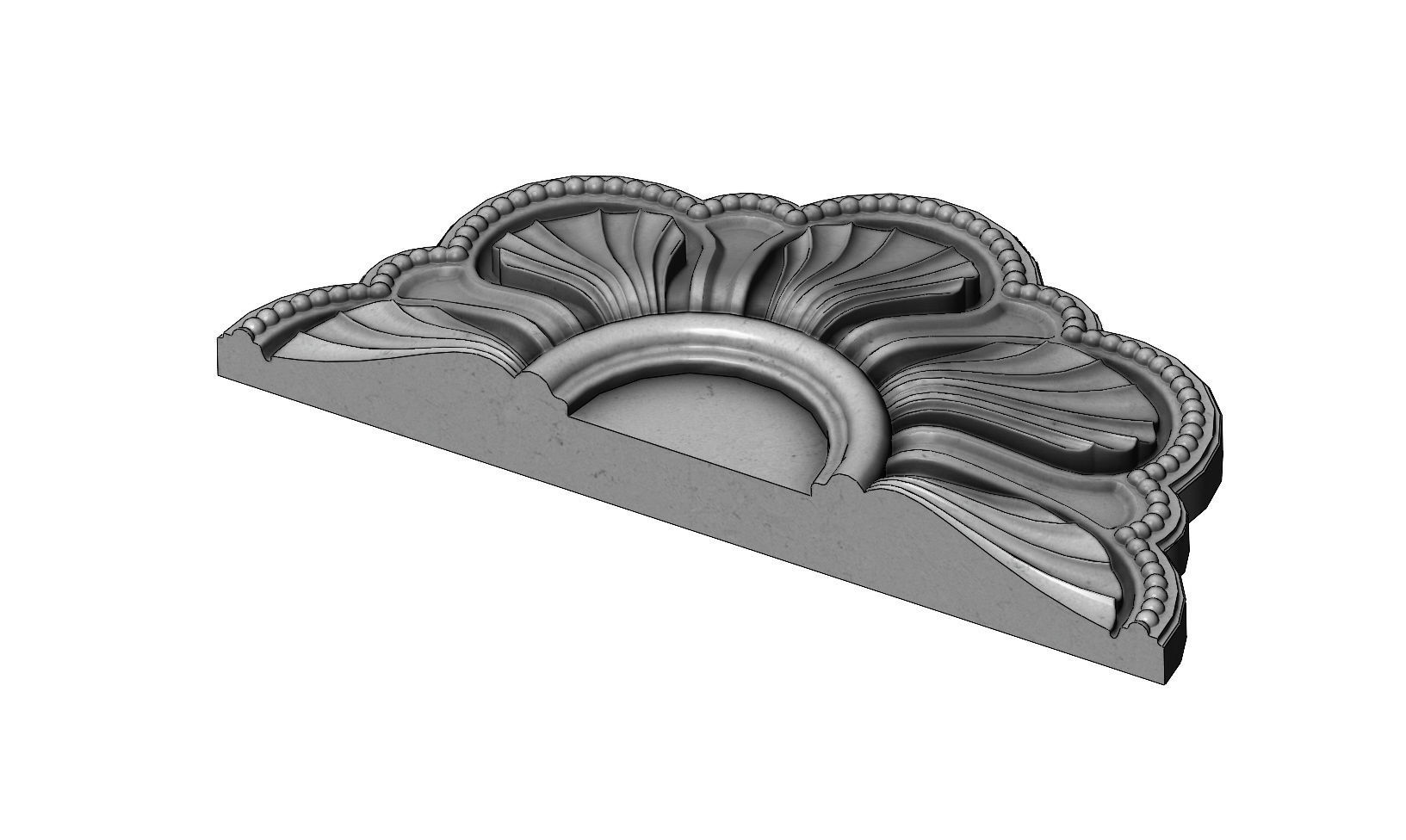 Rosette plaster molding N01 3D print model_10