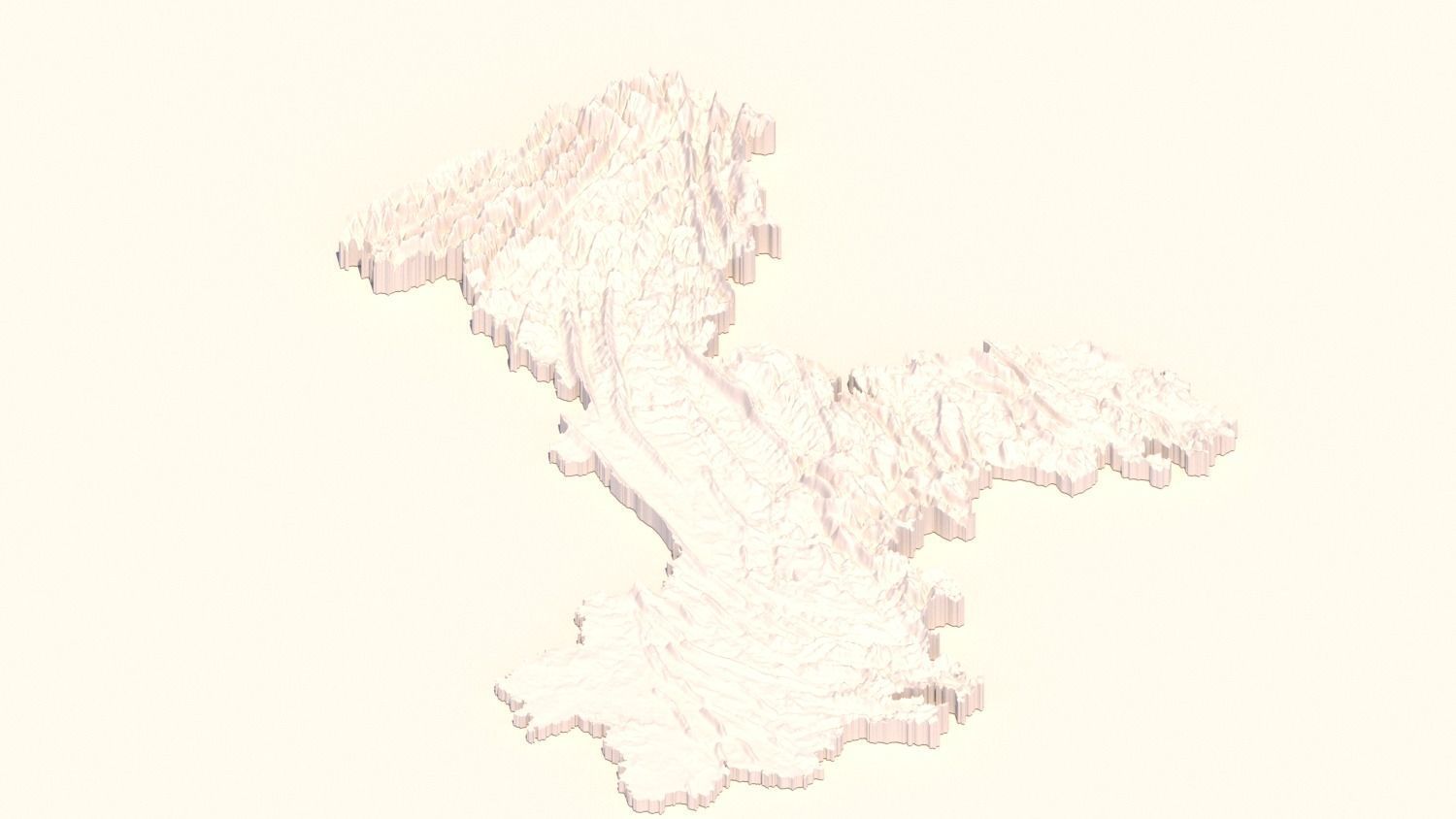 CHONGQING CITY  Terrian Topography Digital Elevation SKP MAX 3D model_3