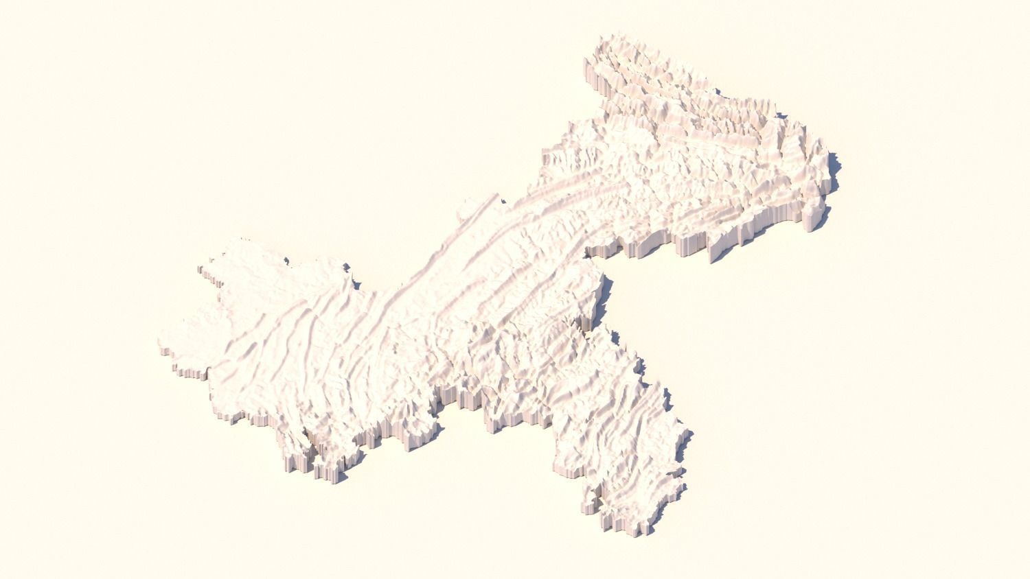 CHONGQING CITY  Terrian Topography Digital Elevation SKP MAX 3D model_1