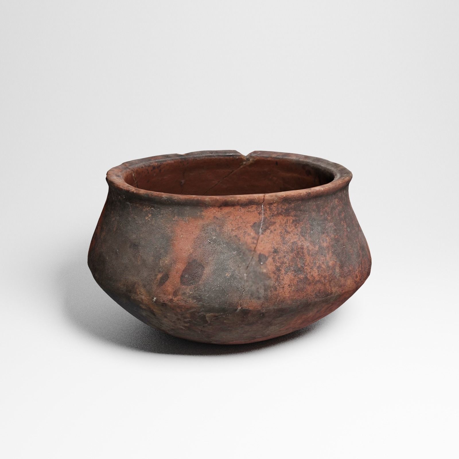 Ancient African ceramics bowl 3d scan 3D model_7