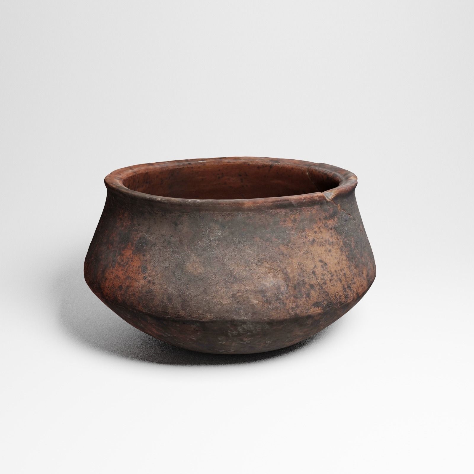 Ancient African ceramics bowl 3d scan 3D model_20