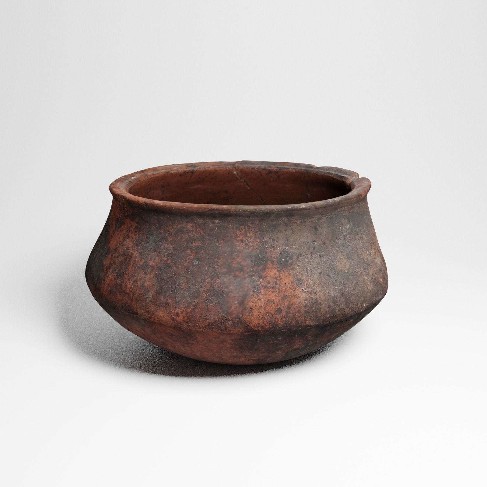 Ancient African ceramics bowl 3d scan 3D model_23