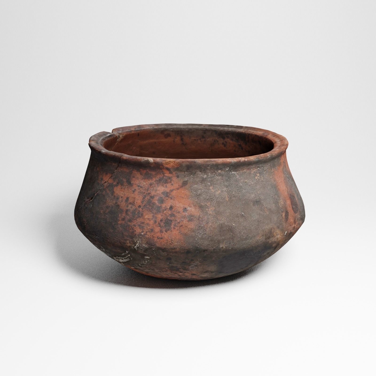 Ancient African ceramics bowl 3d scan 3D model_11
