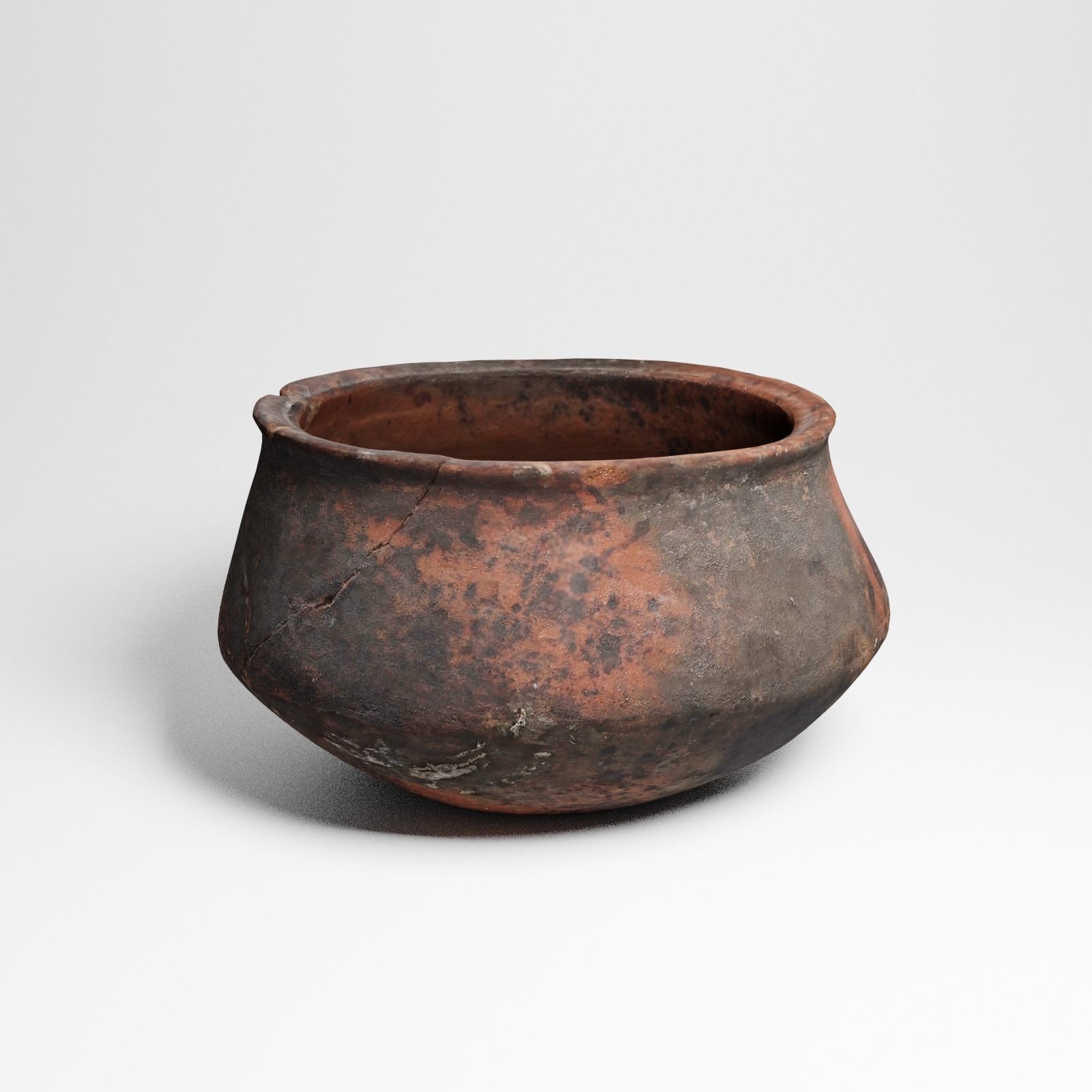 Ancient African ceramics bowl 3d scan 3D model_12