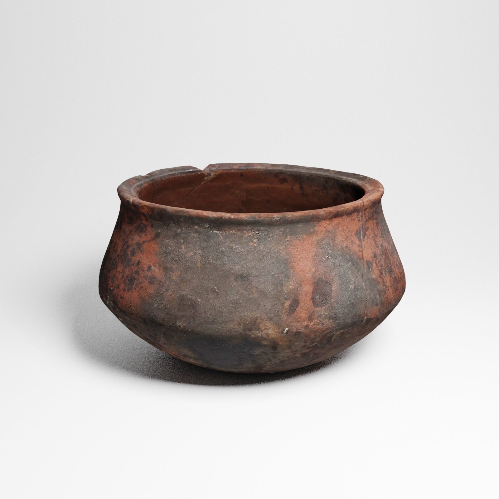 Ancient African ceramics bowl 3d scan 3D model_9