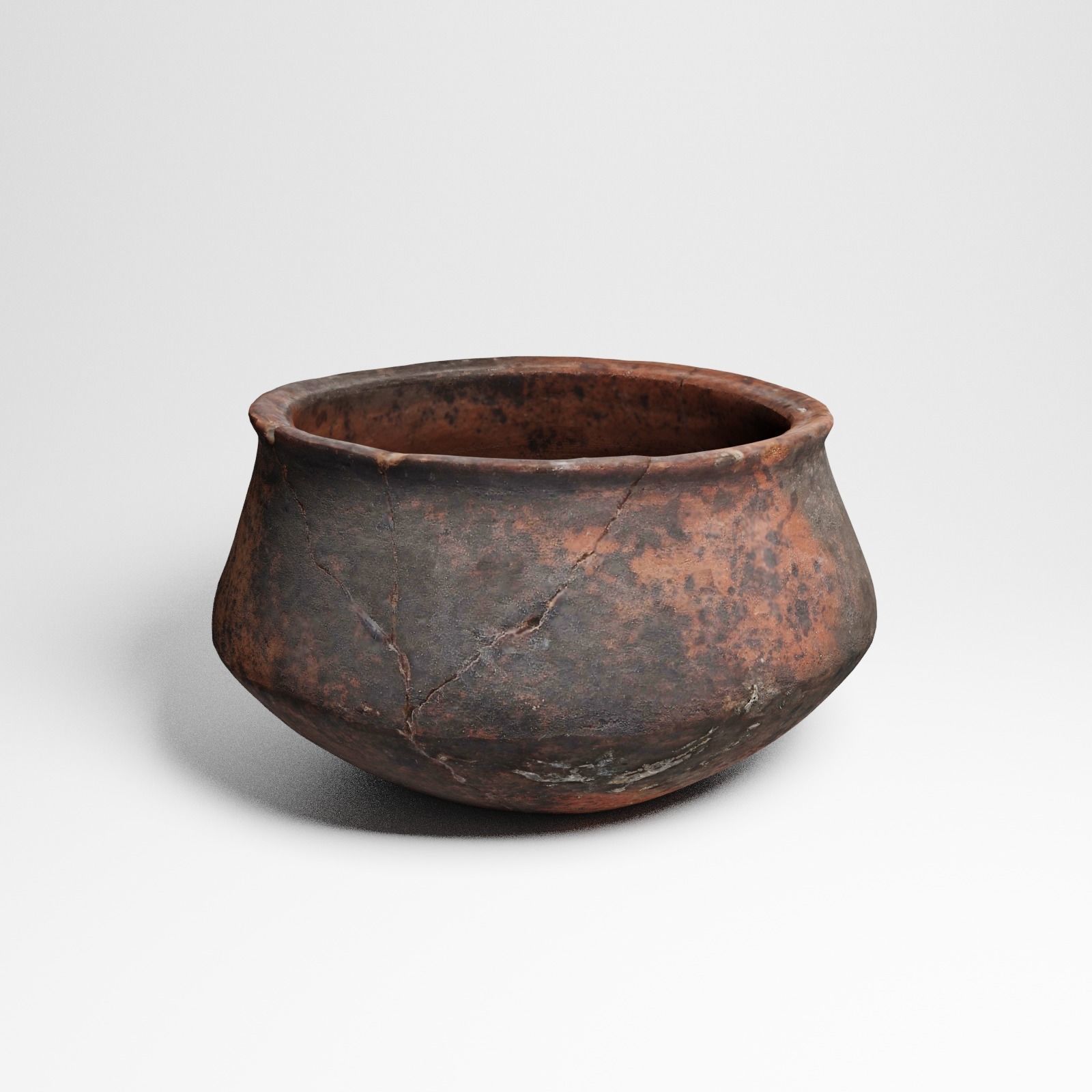 Ancient African ceramics bowl 3d scan 3D model_14