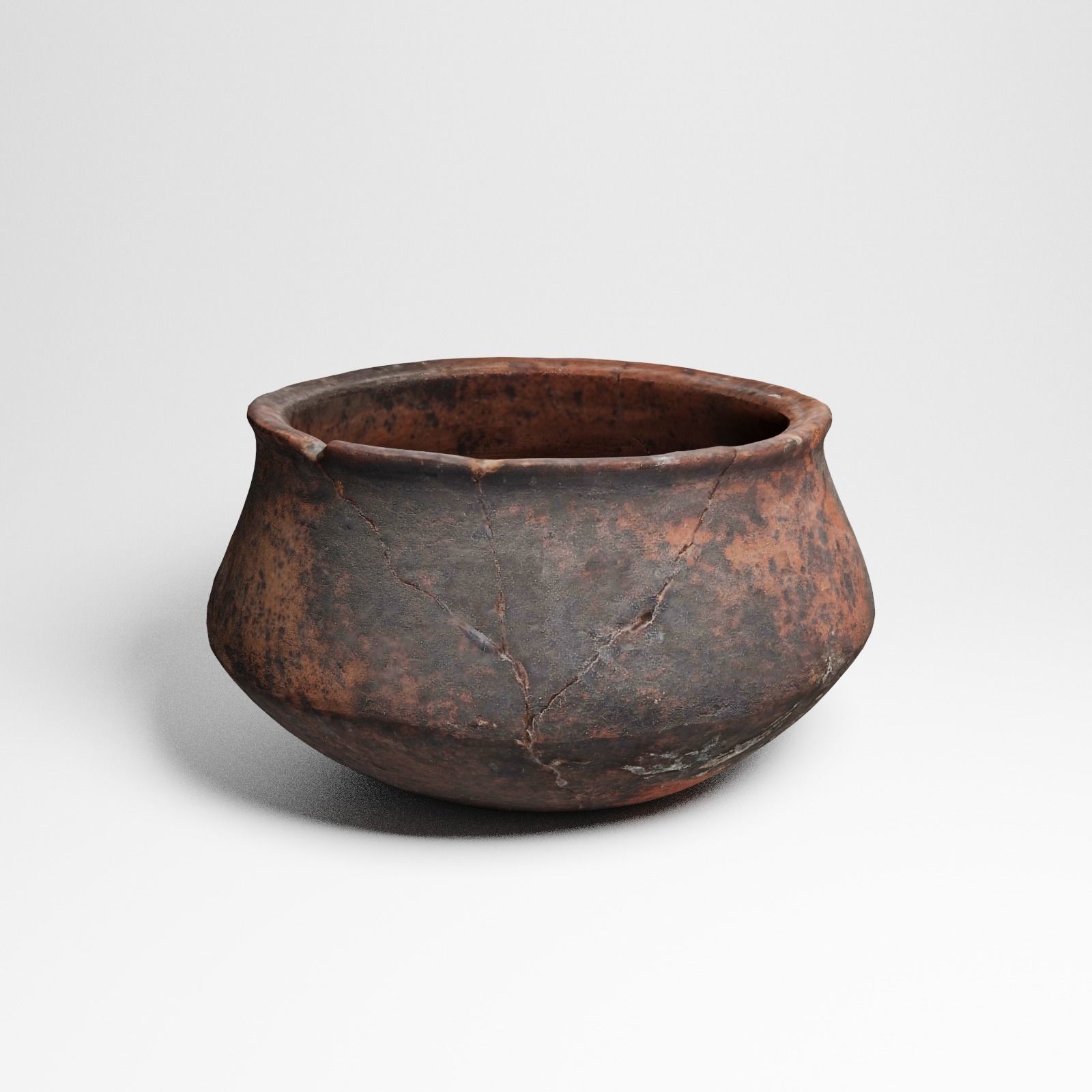 Ancient African ceramics bowl 3d scan 3D model_15