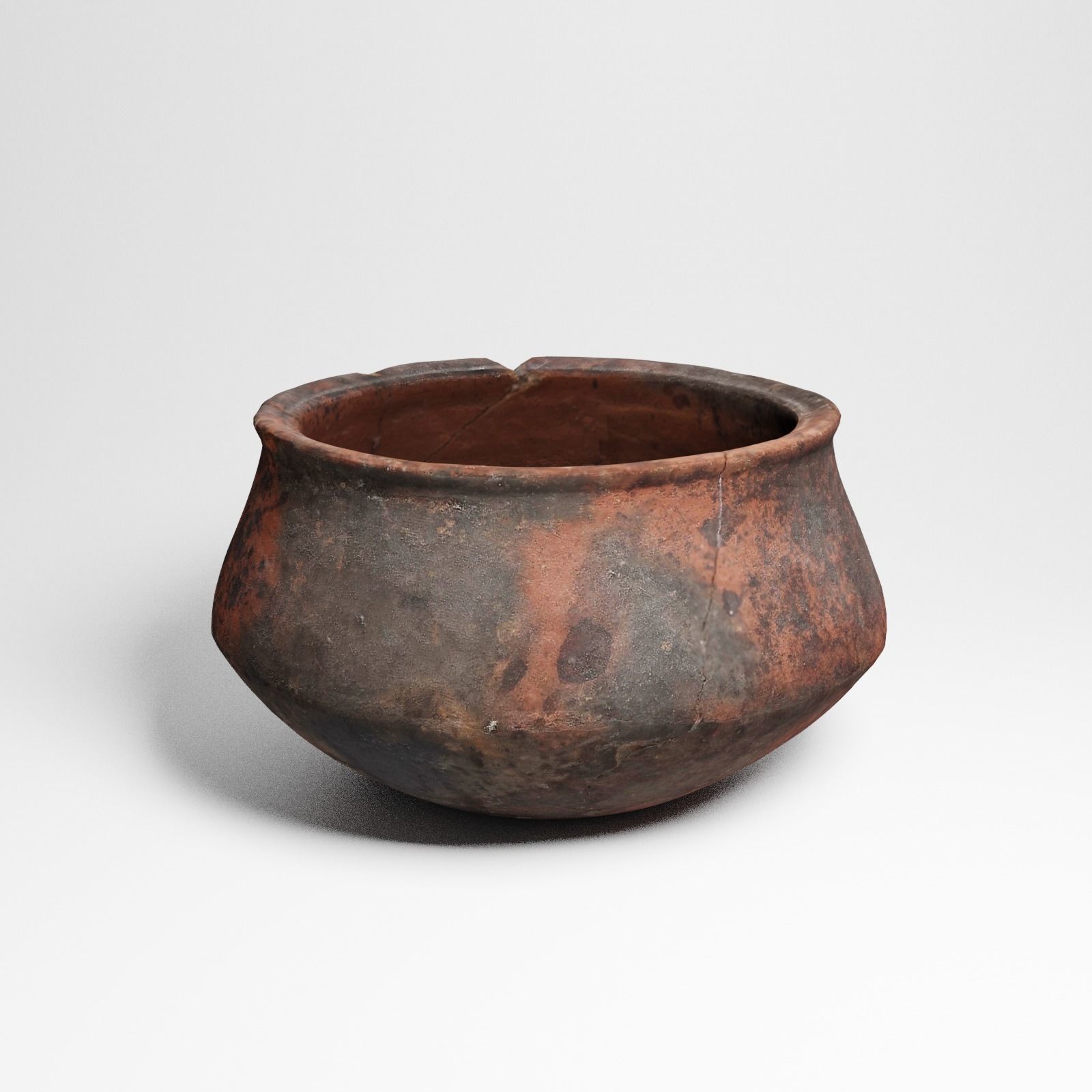 Ancient African ceramics bowl 3d scan 3D model_8