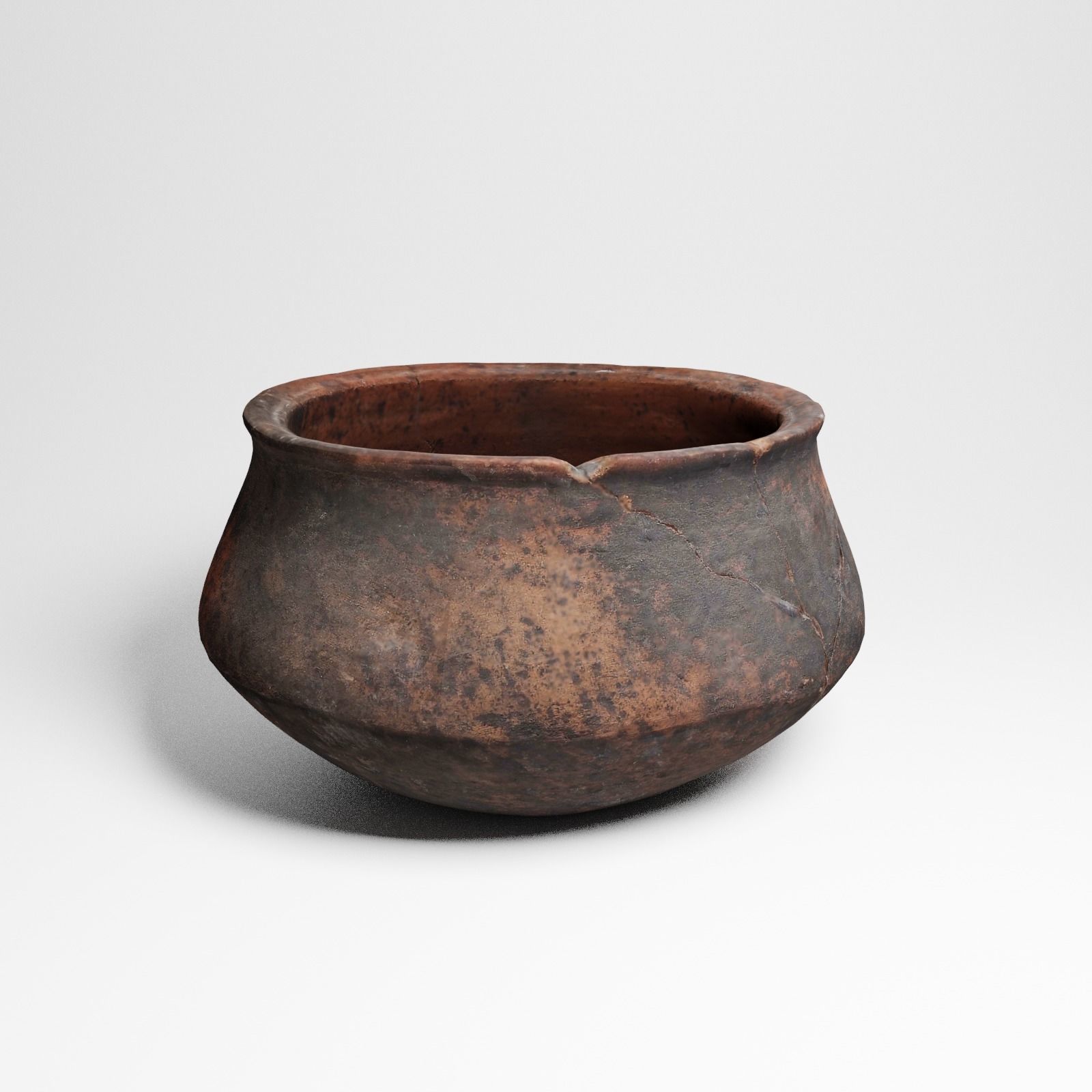 Ancient African ceramics bowl 3d scan 3D model_18